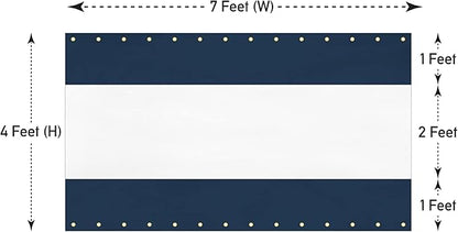 Covers & all Outdoor Clear Panel Curtain, 12 oz Vinyl Outdor Curtains for Patio, Waterproof & Weather Resistant Tarp with Brass Grommets for Pergola, Porch, Gazebos, Balcony (4' H x 7' W, Blue)