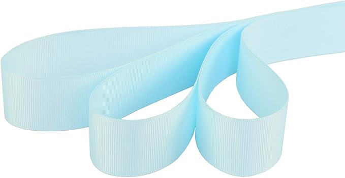 Ribbonitlux 1" Wide Solid Grosgrain Ribbon 25 Yards (305-Light Blue）, Set for Gift Wrapping, Party Decor, Sewing Applications, Wedding and Craft