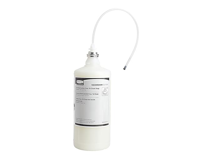 Rubbermaid Commercial Products OneShot Dye & Fragrance Free Lotion Hand Soap Refill, 800mL, Compatible with RCP's Touchless OneShot Foam Dispensers, for Restrooms in Restaurants/Offices