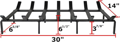 SteelFreak Heavy Duty Steel Fireplace Grate - Made in The USA (30 Inch)