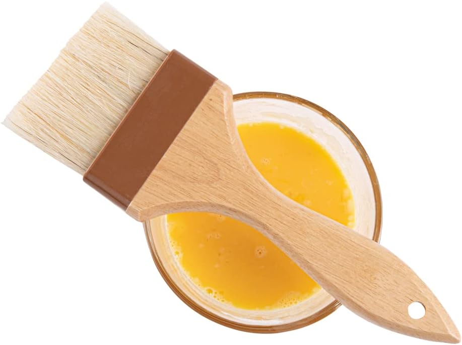 Restaurantware Pastry Tek 3 Inch Wide Buttering Brush 1 Boar Bristle Pastry Brush