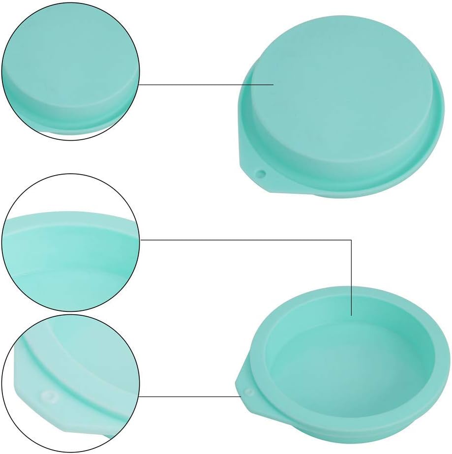 6-Pack Silicone Cake Molds 4 Inch Round Cakes Pans