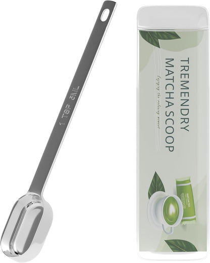 2g (1tsp, 5ml) Matcha Scoop, Stainless Steel Slender Measuring Spoon for Matcha Tea Powder