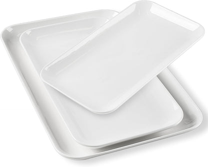 Delling Serving Platter, 18/16/14inch Large Serving Tray, Serving Platters for Snacks, Fruit, Turkey, Dessert