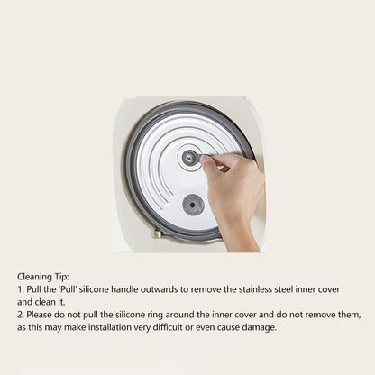 Joydeem Stainless Steel Rice Cooker, Uncoated Non-stick 316L Stainless Steel Inner Pot Rice Cookers, 6 Cup Uncooked, 3L/3.2 qt, DFB-D300