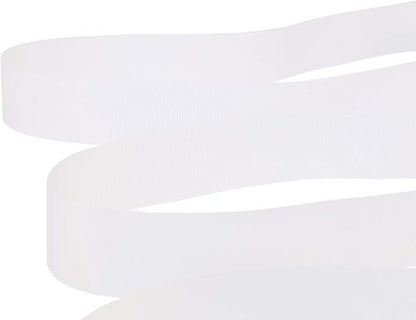 Ribbonitlux 1.5" Wide Solid Grosgrain Ribbon 25 Yards (029-White）, Set for Gift Wrapping, Party Decor, Sewing Applications, Wedding and Craft