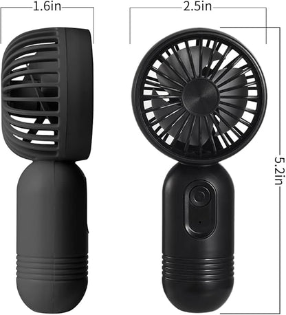 Mini Portable Fan 6 Pack, Cute Handheld Battery Operated Lightweight Small Personal Fans with 3 Speeds and USB Rechargeable Eyelash Fan for Stylish Girl Kids Women Men Office Outdoor Travel Camping