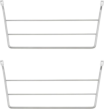 Rev-A-Shelf Under Sink Towel Holder for Kitchen/Bathroom Cabinets, Door Mount Wire Dish Rag Rack Hanger, Holds 3 Folded Wipe, 2 Pack, Chrome, 563-32 C