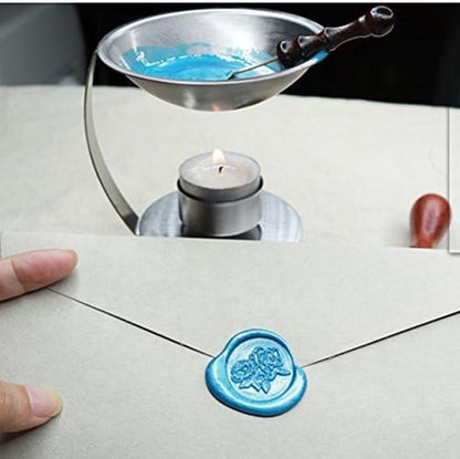 Vintage Kettle Teapot Gift Cards Sealing Art Wax Seal Stamp Rosewood Handle Decorative Wedding Invitations Gift Cards Paper Stationary Envelope Custom Logo Picture Wax Seal Sealing Stamp Set