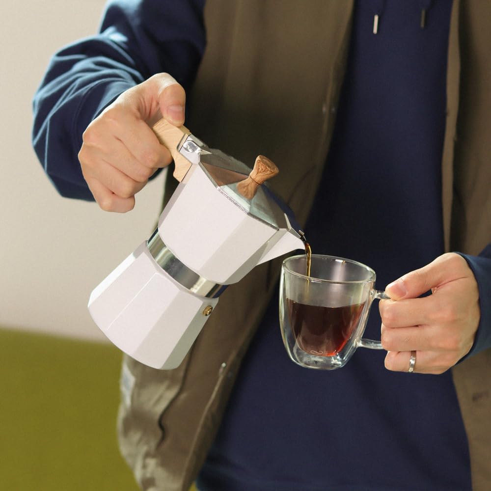 wedrink Stovetop Espresso Maker Aluminum Moka Pot 6 Cups Cuban Coffee Maker Stovetop Coffee Maker Moka Italian Espresso