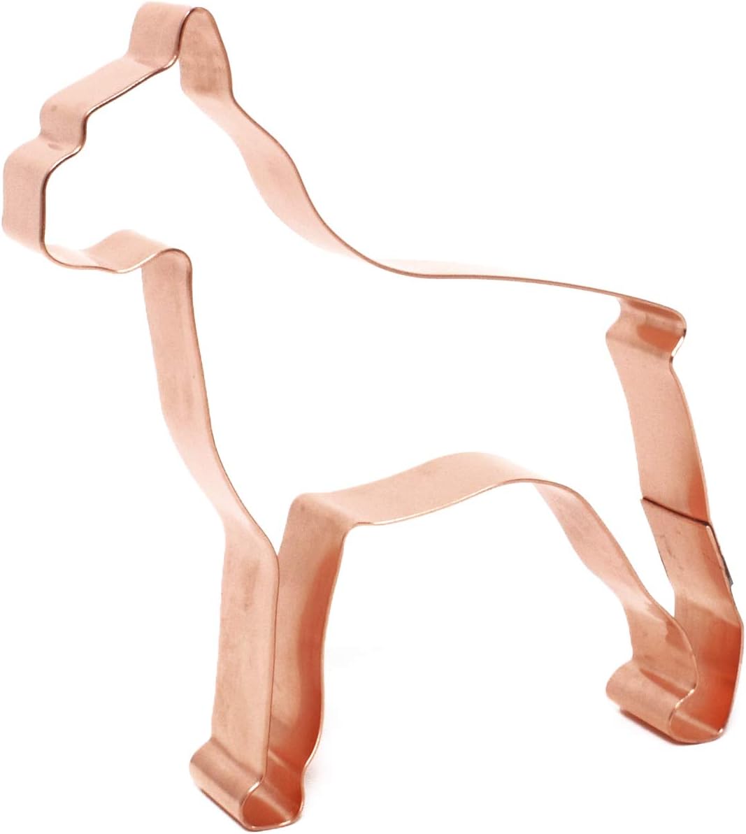 The Fussy Pup Boxer Cookie Cutter – Handcrafted in USA - 4.5 Inch Copper Dog Lover Gift