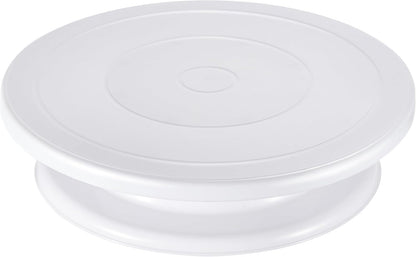 Kootek Cake Stand, 11 Inch Rotating Cake Turntable for Decorating, Display & Baking, Smooth Revolving Spinner Stand (White)