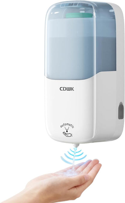 Automatic Soap Dispenser Wall Mount, 33.8oz/1000ml Dish Soap Dispenser for Bathroom, Touchless Electric Commercial Soap Dispensers Kitchen, White