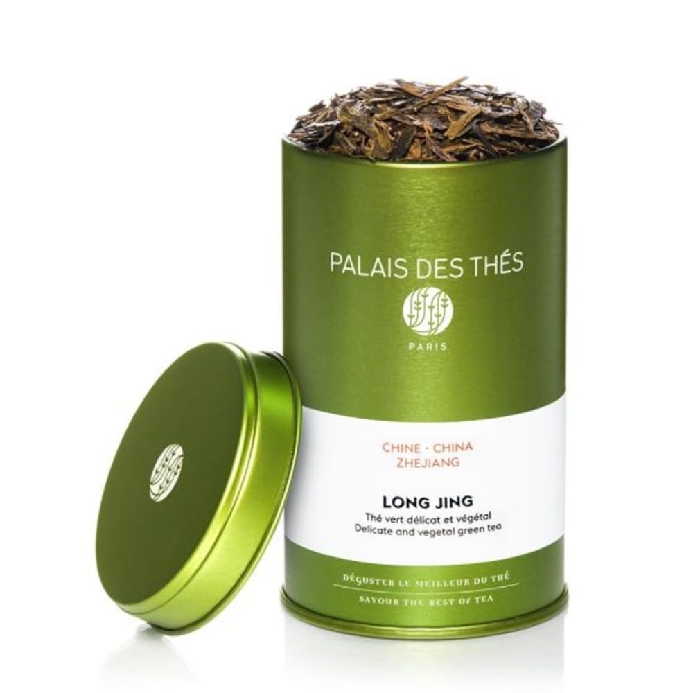Palais des Thés - Long Jing - Chinese Green Tea - 3.5oz Loose Leaf Metal Gift Tin, Serves 20-25 Cups