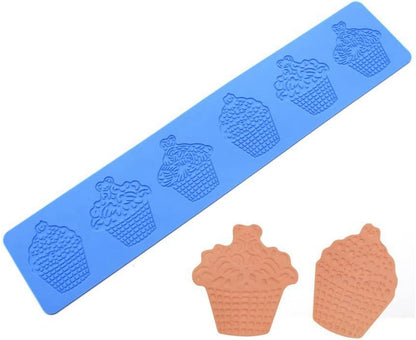 Cupcake Silicone Mold 3D Cupcake Fondant Lace Pad Cake Silicone Mold Cake Fondant Silicone Mold Fondant Clay Mould for Sugarcraft Polymer Clay