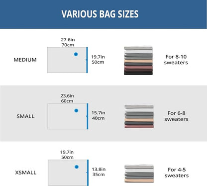 12 Pack Travel Space Saver Vacuum Storage Bags, Vacuum Seal Compression Bags for Clothes, Packing, Luggage, Blankets, Comforters and Pillows, Cordless Rechargable Electric Pump Included