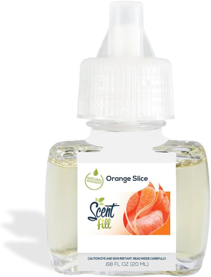 Scent Fill Orange Slice Plug in Air Freshener, 4 Scented Oil Refills