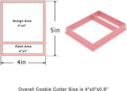 PYO Cookie cutter and stencil set starter kit Baking stencils and cutters bundle DIY bakery decorating kit Paint Your Own Cookie cutter with stencils