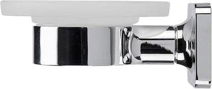 Croydex Flexi-Fix Easy to Fit Shoreditch Soap Dish and Holder with Zinc Alloy Construction, Chrome
