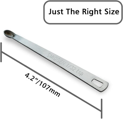 1PCS 1/32 Teaspoon(1/32tsp, 0.16ml, Smidgen) Single Tiny Measuring Spoon, Small Individual Stainless Steel Measure Spoons Only
