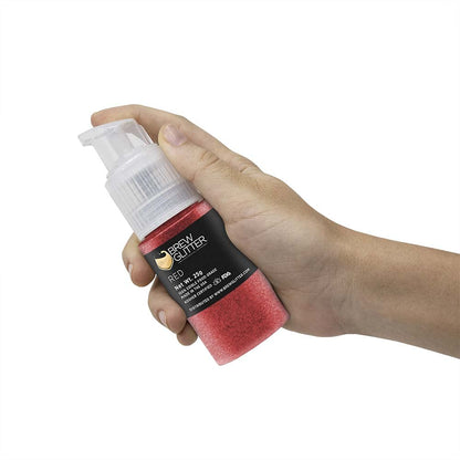 Brew Glitter - Maroon Red (25g Spray Pump 1x Jar), Edible Glitter for Drinks, Cocktails, Beer, Garnish & Beverages