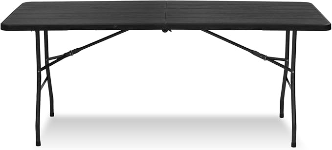 6Ft Folding Table,Lightweight Outdoor Folding Table,Perfect for Camping Picnics Durable Foldable Table with Easy Setup Ideal Portable Table for Indoor & Outdoor Use