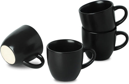 Hasense Ceramic 3 OZ Espresso Cups, Porcelain Espresso Demitasse Cups Set of 4 for Double shot, Lungo and Ristretto