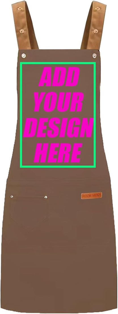 Personalized Custom Aprons Custom Adjustable Kitchen Cooking Aprons Hair Stylist Cafe Work Aprons For Men And Women