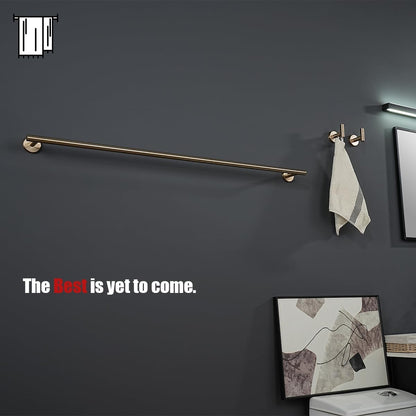 JQK Champagne Bronze Bath Towel Bar, 39 Inch 304 Stainless Steel Thicken 1mm Towel Rack Bathroom, Towel Holder Wall Mount, Useable Length 36 Inch, TB110L36-CB