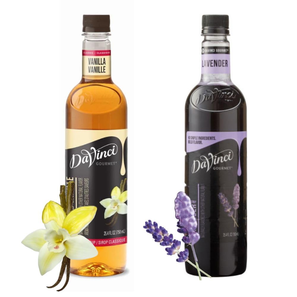 DaVinci Gourmet Classic Syrup Bundle With Lavender Syrup and Vanilla Syrup