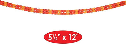 Beistle Tissue Paper Thanksgiving Arcade Garland Harvest Autumn Fall Party Decorations