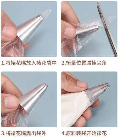 21 Inch Icing Piping Bags,100 Pcs Durable Anti-rupture Frosting Piping Bags Disposable for Wedding Cake Birthday Party Dessert Cookie Biscuit Cupcake