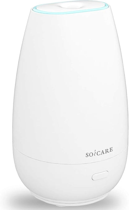Diffuser,USB Plug-in Car Portable Aromatherapy Diffuser,Essential Oils for Diffusers with 7 Colors Lights 2 Switch Mode Waterless Auto Off for Car Home Office Room (White)