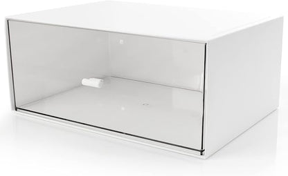 Desk Drawer Organizer, Stackable Storage Drawers, Plastic White Desk Organizers Great for Makeup Storage Bathroom Organization Accessories Etc - Large 1 Drawers (White)