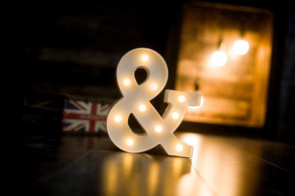 Foaky LED Letter Lights Sign Marquee Light Up Letters Sign for Night Light Wedding/Birthday Party Battery Powered Christmas Lamp Home Bar