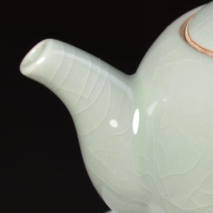 Small Ceramic Teapot, 9oz Tea Pot Chinese Tradition Kiln-changed Glaze Ice Cracked Porcelain Pot kettle