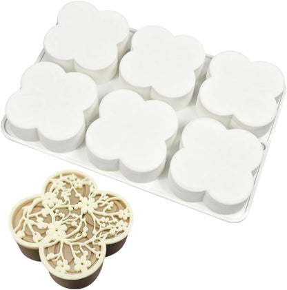 mostsom Four-Leaf Clover Shape Silicone Mold Cake Mould Cone Mousse Dessert Decorating Tools Kitchen Accessories (L_ Four-Leaf Clover)