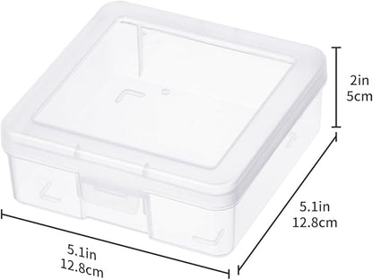 novelinks Plastic Clear Storage Containers for Organizing, Craft Storage Organizers and Stackable Storage Bins with Lids for Pencil Box, Bead, Cookie Cutter, Board Game (18 Pack Small)