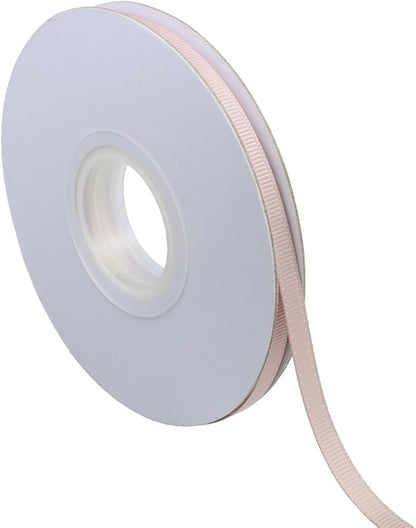 Ribbonitlux 1/4" Wide Solid Grosgrain Ribbon 25 Yards (813-Vanilla）, Set for Gift Wrapping, Party Decor, Sewing Applications, Wedding and Craft