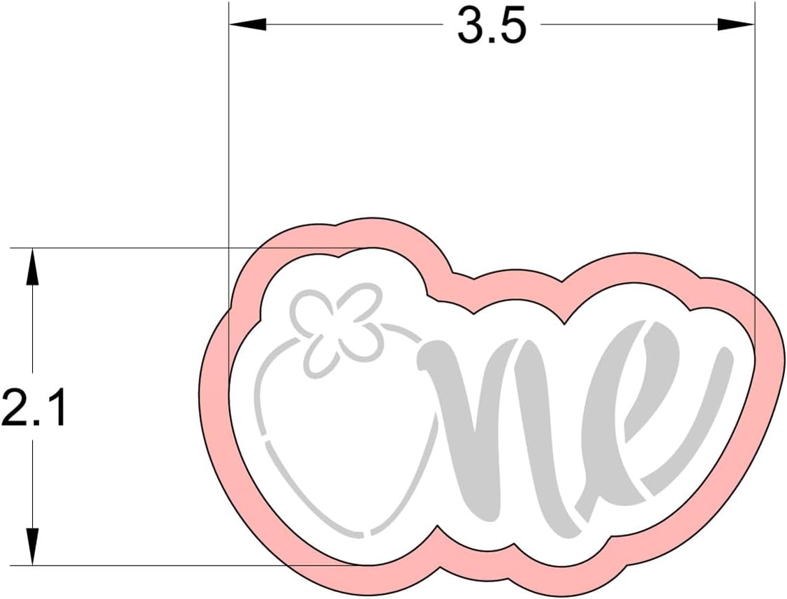 Strawberry New Born Baby kids Cookie Cutter and Stencil Set Bundle Kit PYO Cookies Paint Your Own Happy Birthday Wedding Baby Candle Kids Painting
