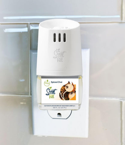 Scent Fill Spiced Chai Plug in Air Freshener, 4 Scented Oil Refills