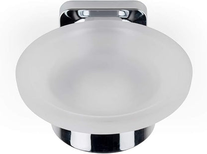 Croydex Flexi-Fix Easy to Fit Shoreditch Soap Dish and Holder with Zinc Alloy Construction, Chrome