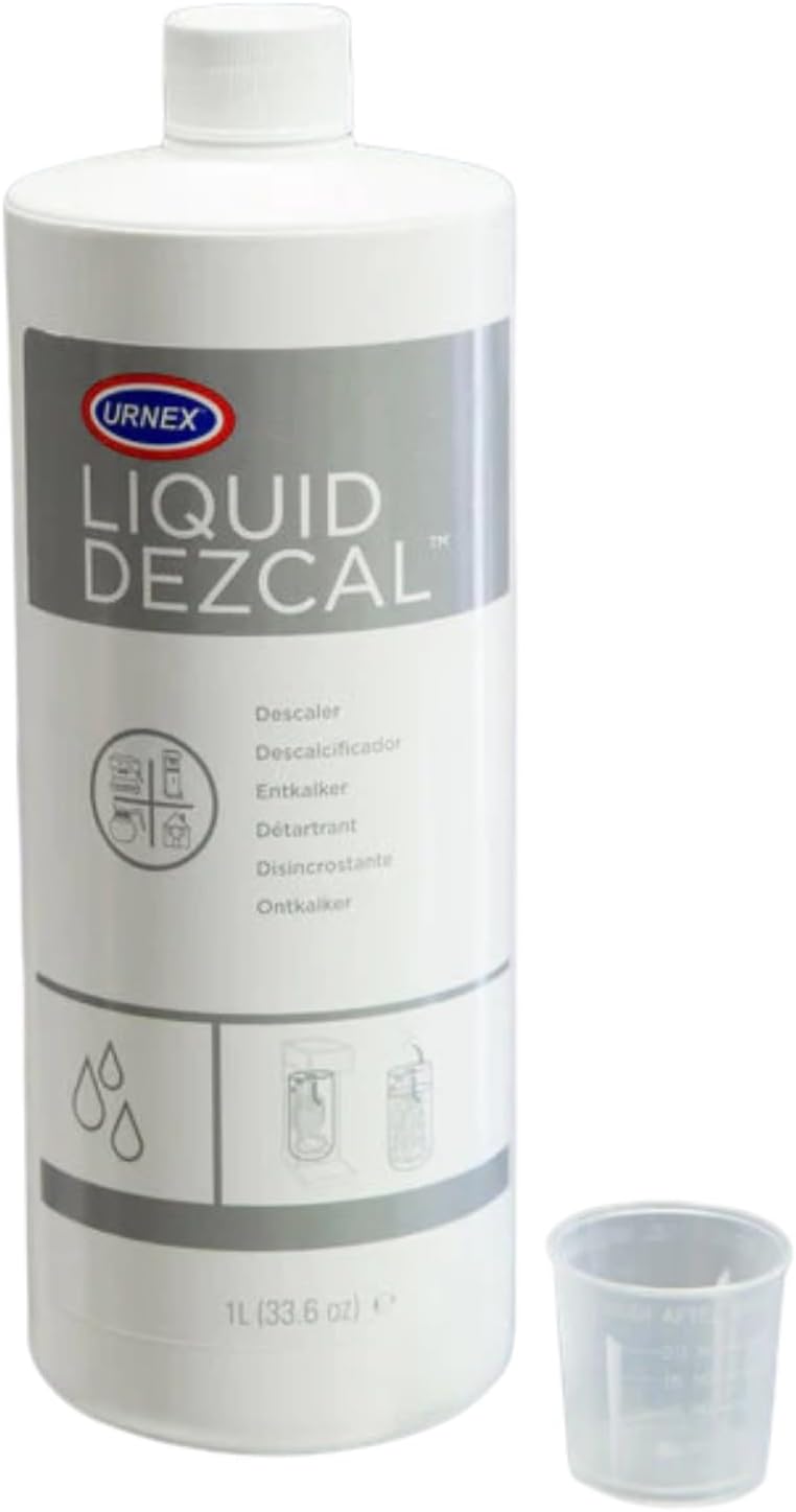 Urnex Liquid Dezcal Activated Descaling Solution - 33.6 Ounce (8 Uses) - For Use With Keurig 1.0/2.0, Home Coffee and Espresso Machines, Kettles, Garment Steamers