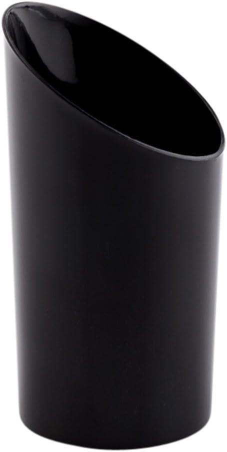 Restaurantware 3 Ounce Shot Glasses 100 Round Incline Cups - With Black Finish Disposable Plastic Shot Glasses For Serving Samples At Wedding