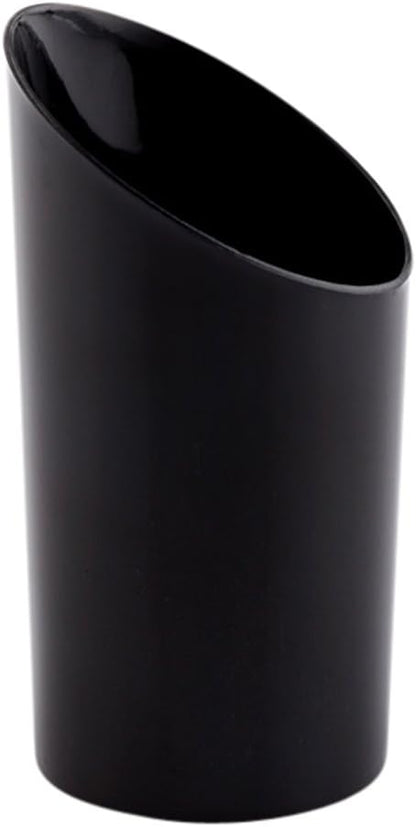 Restaurantware 3 Ounce Shot Glasses 100 Round Incline Cups - With Black Finish Disposable Plastic Shot Glasses For Serving Samples At Wedding