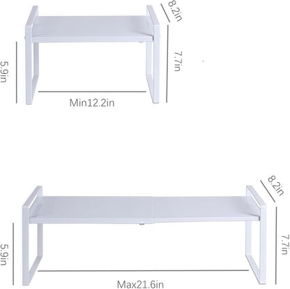 2-Pack Expandable Shelf Organizer for Kitchen Countertop, kitchen organizers and storage，under sink expandable shelf organizer