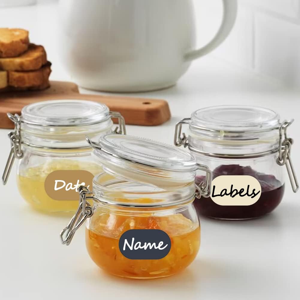 192pcs Removable Waterproof Food Labels with 2 Markers, Write-on Colored Chalkboard Kitchen Sticker Labels for Food Storage Containers