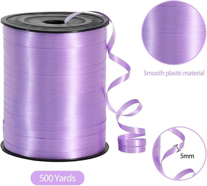 TONIFUL 500 Yards Curling Ribbon-Balloon Ribbon-Balloon String for Art&Craft Decor,Gift Wrapping,Ribbons and Bows for Wedding Christmas New Year Birthday Gifts Graduation Supplies (Light Purple)