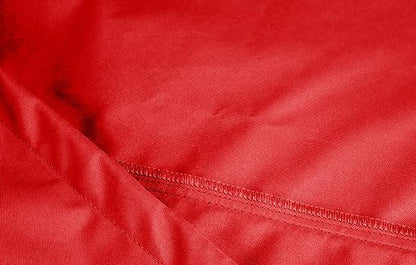 Eevelle Meridian Patio Oval Table Set Cover with Marine Grade Fabric - Outdoor Table Cover - Furniture Set Covers for Dining Table - Easy to Install - (25.5" H x 108" L x 82" W, Red)