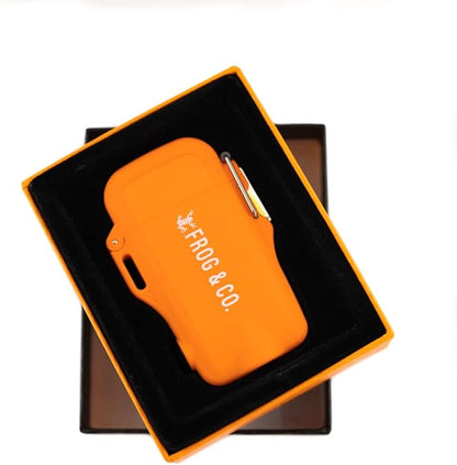 and Survival Frog Tough Tesla Lighter 2.0 – Waterproof, Windproof, Flameless Top-Facing Dual Arc Plasma USB Rechargeable Electric w/Built-in Flashlight and Emergency Whistle.